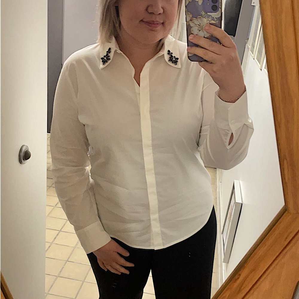 Truth By Republic Button Down Blouse Rhinestone J… - image 1